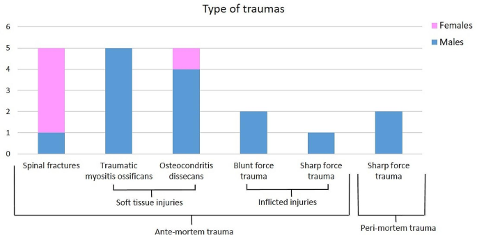 Gráficos y datos sobre violencia en la Edad del Hierro