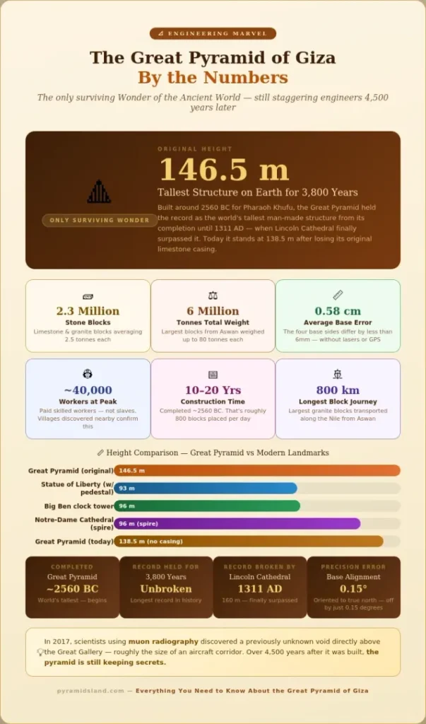 The Great Pyramid of Giza – Key Statistics